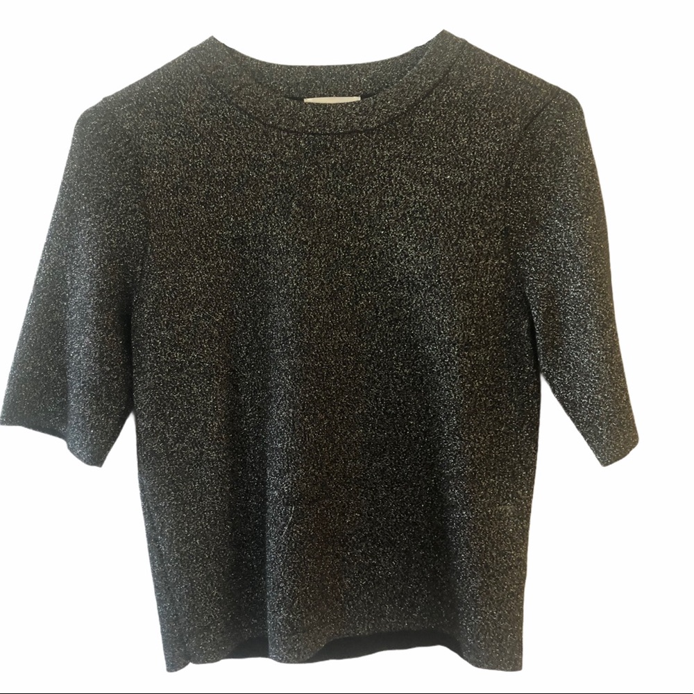 Leith Dark Silver Glitter Sweater Top - Picture 3 of 7